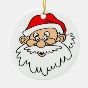 ADORNO DE CERÁMICA CARA DE SANTA CLAUS