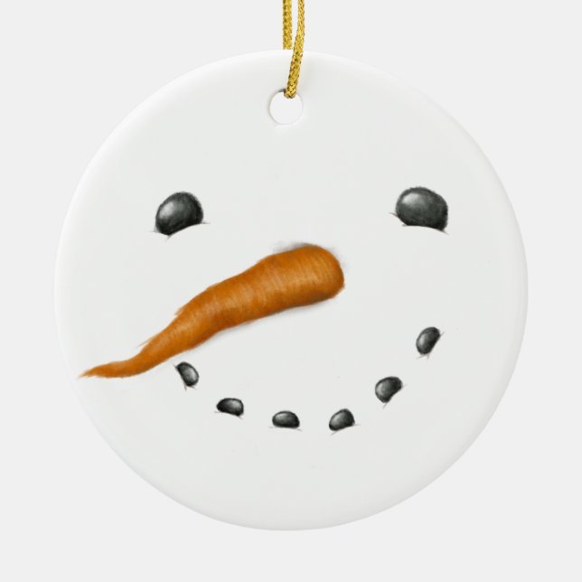 ADORNO DE CERÁMICA CARA DE SNOWMAN (Frente)