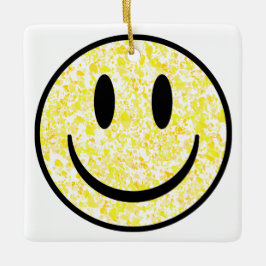 Adorno De Cerámica Cara de sonrisa salpicada