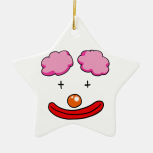 Adorno De Cerámica Cara divertida del payaso