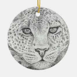 Adorno De Cerámica Cara leopardo