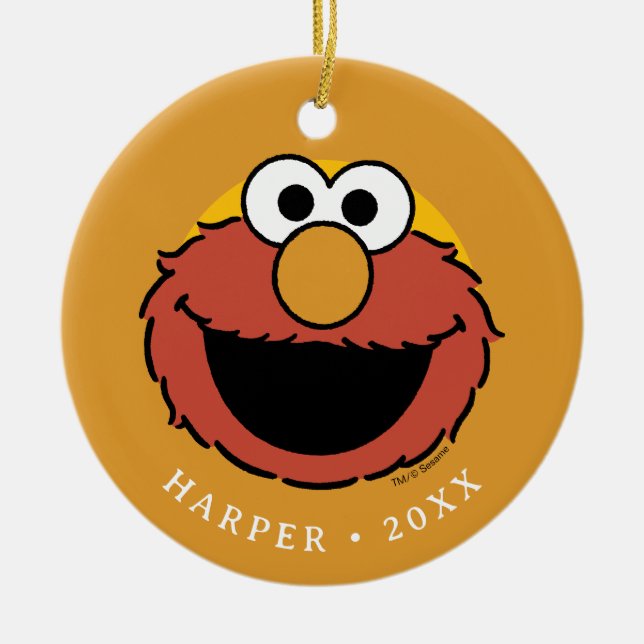Adorno De Cerámica Cara sonriente de Elmo (Frente)