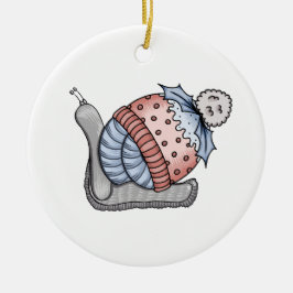 Adorno De Cerámica Caracol festivo
