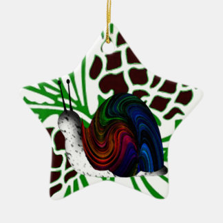Adorno De Cerámica Caracol lindo del navidad