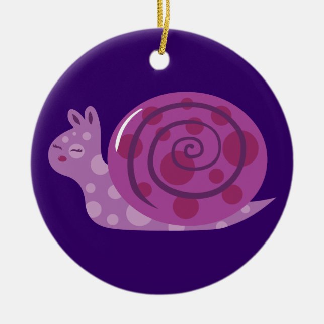 Adorno De Cerámica Caracol morado (Frente)
