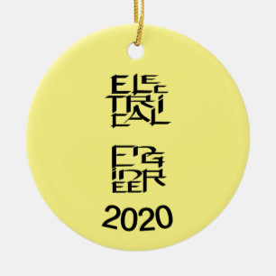 Adorno De Cerámica Carácter de ingeniero eléctrico