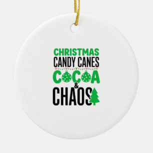 Adorno De Cerámica Caramelos de Navidad Cacao Caos Diseño