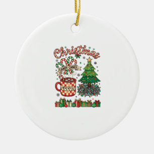 Adorno De Cerámica Caramelos de Navidad Cacao Caos Taza del Árbol Reg