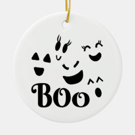 Adorno De Cerámica Caras de Fantasmas de Halloween Boo