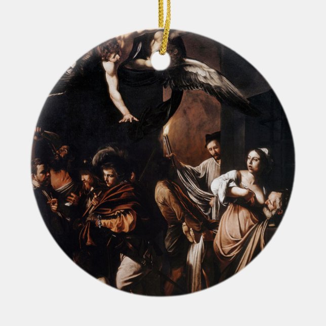 Adorno De Cerámica Caravaggio - los siete trabajos de la pintura de (Frente)