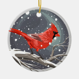 Adorno De Cerámica Cardenal Invernizo