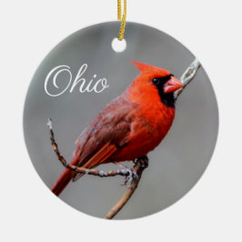 Adorno De Cerámica Cardenal Ohio Ornament