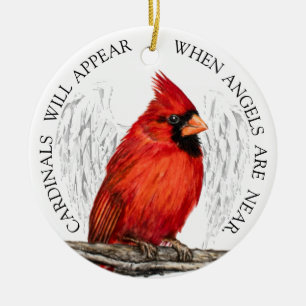 Adorno De Cerámica Cardenales Aparecer cuando los ángeles están cerca