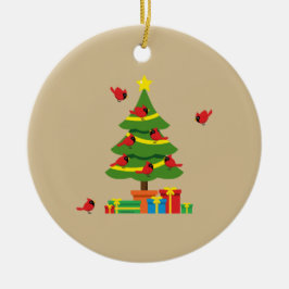 Adorno De Cerámica Cardenales rojos - Navidades más gastados juntos