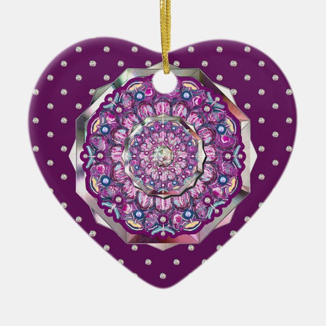 Adorno De Cerámica Cardinal red Rosace (Frente)