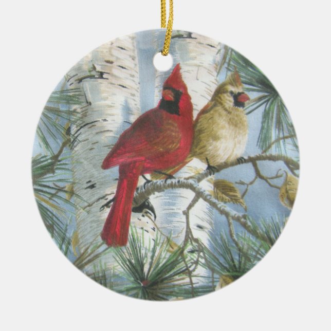 ADORNO DE CERÁMICA CARDINALS-ORNAMENT (Frente)