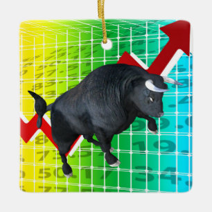 Adorno De Cerámica Cargar corrida del mercado alcista