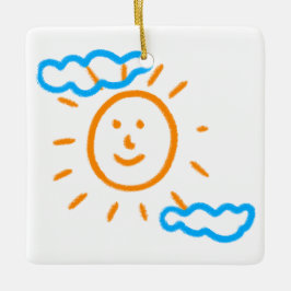 Adorno De Cerámica Cargar los dibujos de los niños convierte los dibu