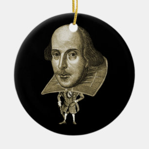 Adorno De Cerámica Caricatura de Shakespeare