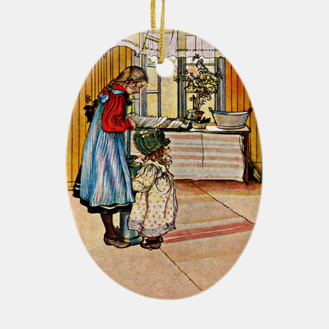 Adorno De Cerámica Carl Larsson - La cocina (Atrás)