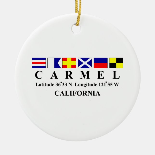 Adorno De Cerámica Carmel, California (Frente)