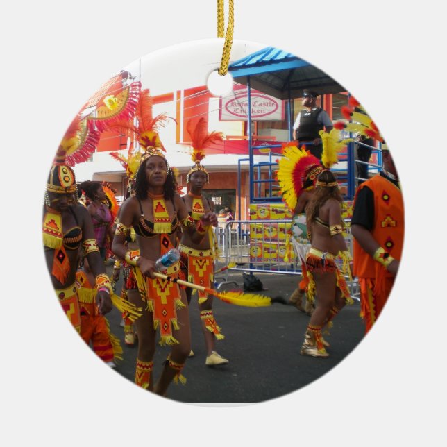 Adorno De Cerámica Carnaval de Trinidad (Frente)