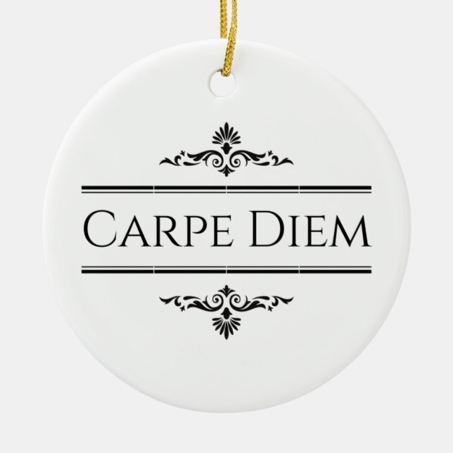 Adorno De Cerámica Carpe Diem (Frente)