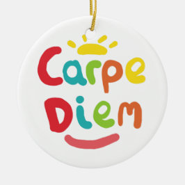 Adorno De Cerámica Carpe Diem