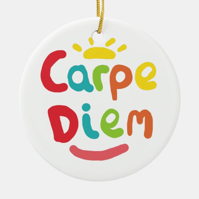 Adorno De Cerámica Carpe Diem (Frente)