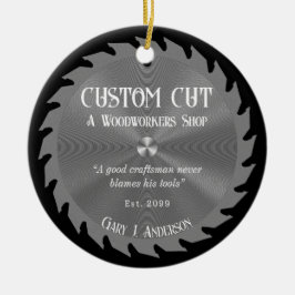 Adorno De Cerámica Carpintero de madera Saw Blade