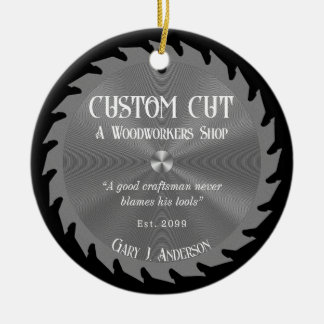 Adorno De Cerámica Carpintero de madera Saw Blade