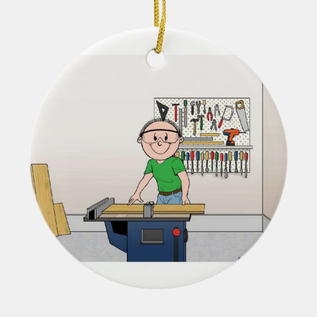 Adorno De Cerámica Carpintero - varón (Frente)