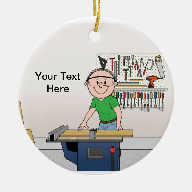 Adorno De Cerámica Carpintero - varón (Frente)