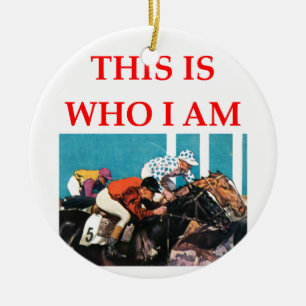 Adorno De Cerámica carrera de caballos