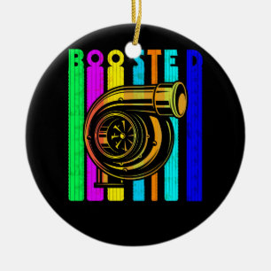 Adorno De Cerámica Carrera retro de turbocompresor con motor Turbo Ca