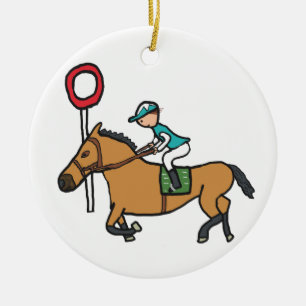 Adorno De Cerámica Carreras de caballos