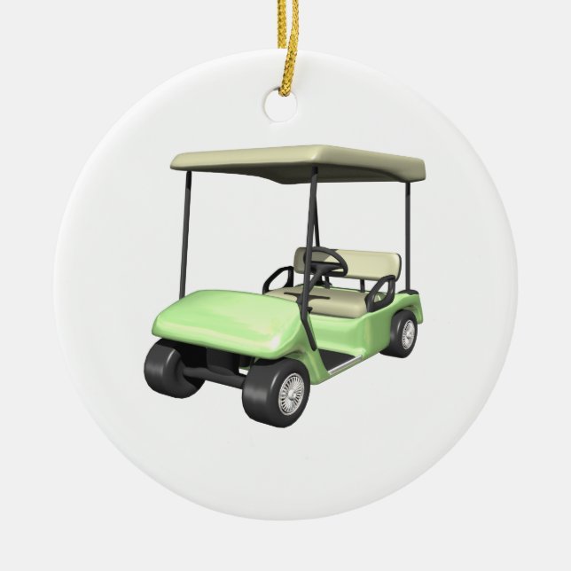 Adorno De Cerámica Carro de golf (Frente)