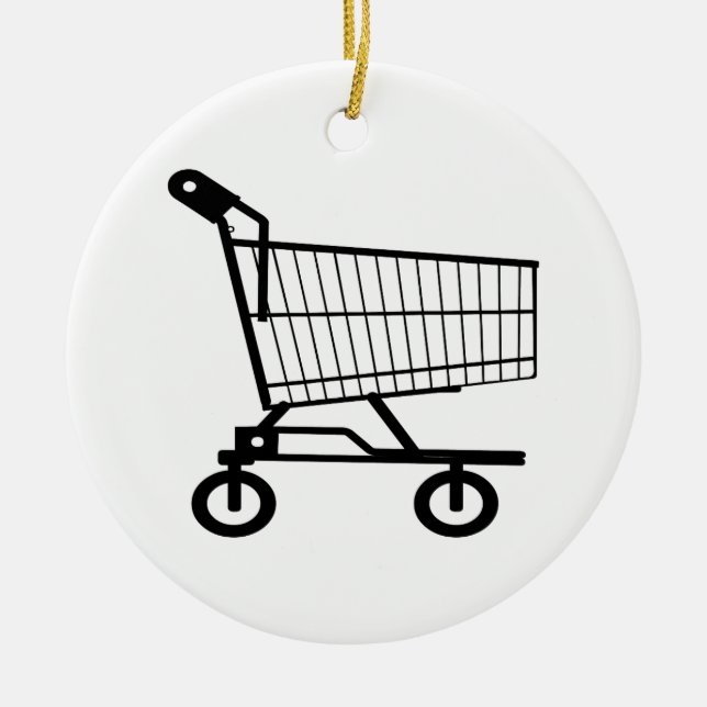 Adorno De Cerámica Carro de la compra (Frente)