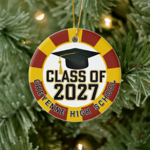 Adorno De Cerámica Carta de la clase de graduación en foto de 2027