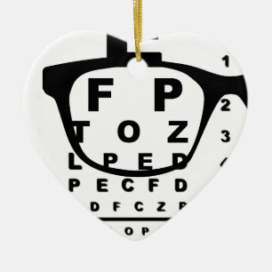 Adorno De Cerámica Carta de prueba del ojo de Blurr