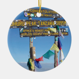 Adorno De Cerámica Cartel de la Cumbre de Kilimanjaro kenya
