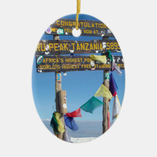 Adorno De Cerámica Cartel de la Cumbre de Kilimanjaro kenya