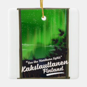 Adorno De Cerámica Cartel de viaje a Kakslauttanen Finlandia