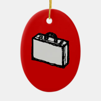 Adorno De Cerámica Cartera de la oficina o maleta del viaje.