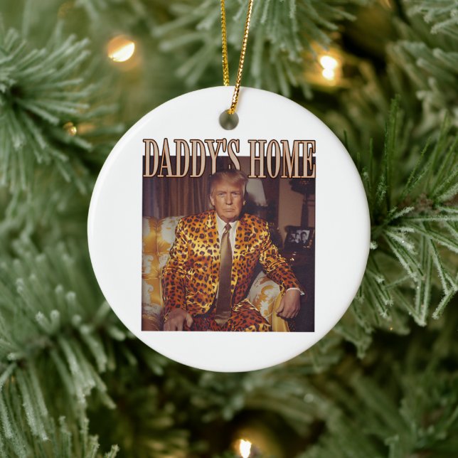 Adorno De Cerámica Casa Blanca de Trump Daddys | Trump Gift (Árbol)