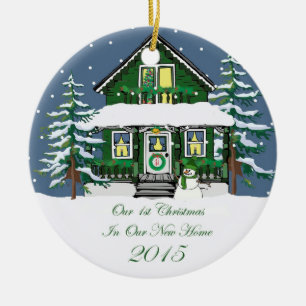 Adorno De Cerámica Casa casera del muñeco de nieve de 2015 nueva