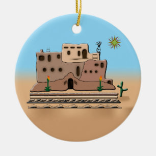 Adorno De Cerámica Casa de arcilla