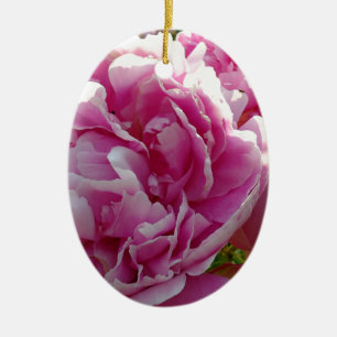 Adorno De Cerámica Casa de campo de campo con flores de Pink Peony