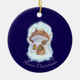Adorno De Cerámica Casa de Cuento de Navidad