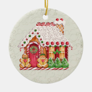 Adorno De Cerámica Casa de Gingerbread
